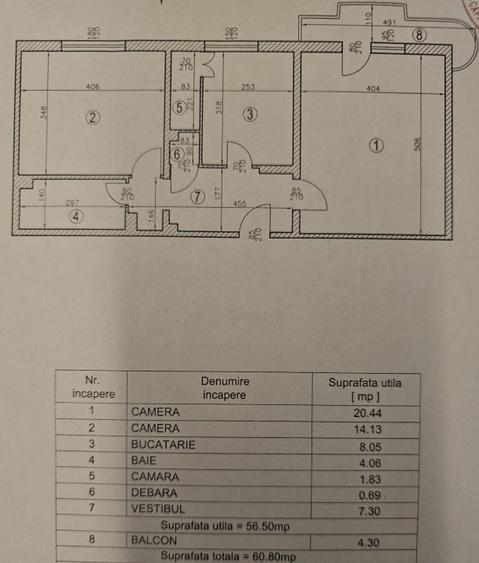 Apartament cu 2 camere decomandat în Vitan Mall