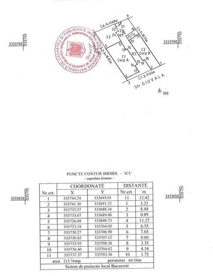 Teren intravilan de 216 mp, în Eroii Revoluției