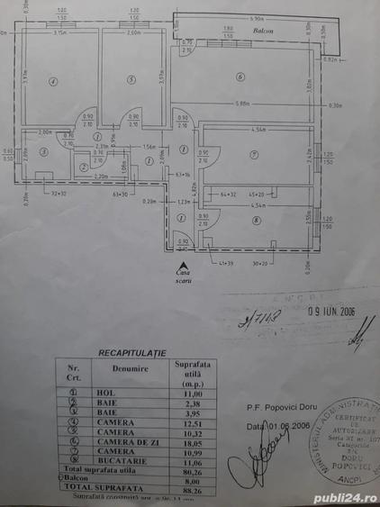 Apartament cu 4 camere decomandat în Central