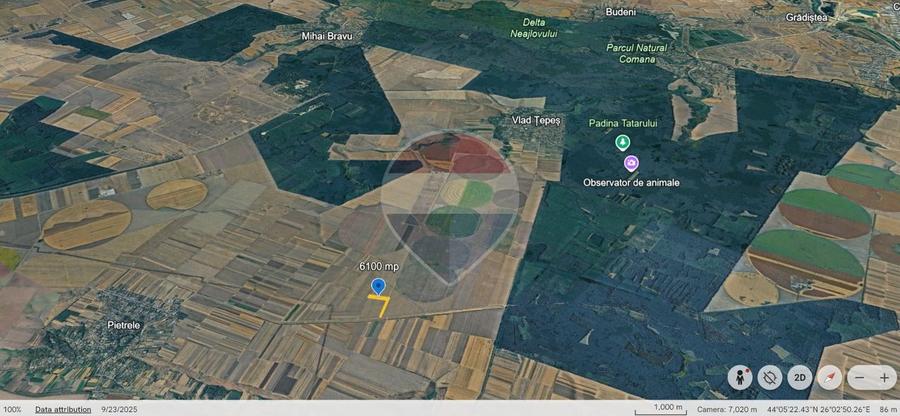 Teren agricol extravilan de 6100 mp, în Comana