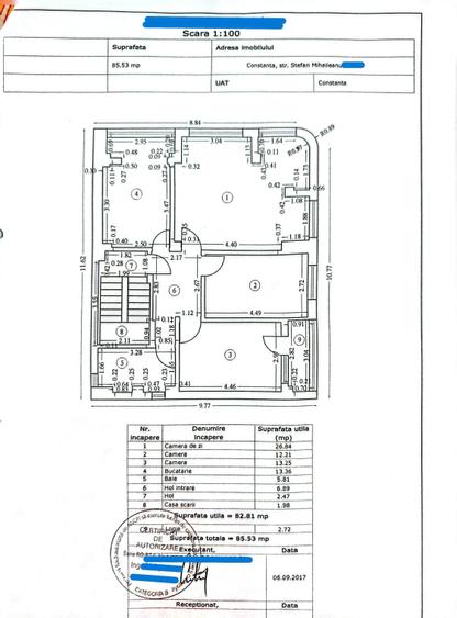 Apartament cu 3 camere decomandat în Ultracentral