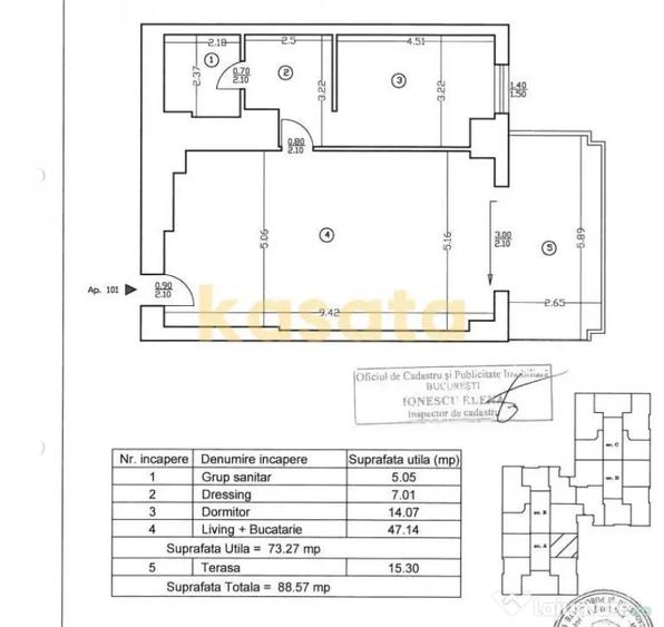 Apartament cu 2 camere decomandat, mobilat în Nord