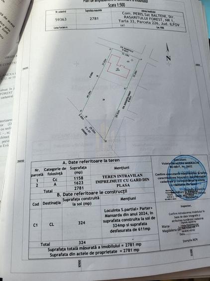 Casă individuală cu 4 camere cu Canalizare în Periș