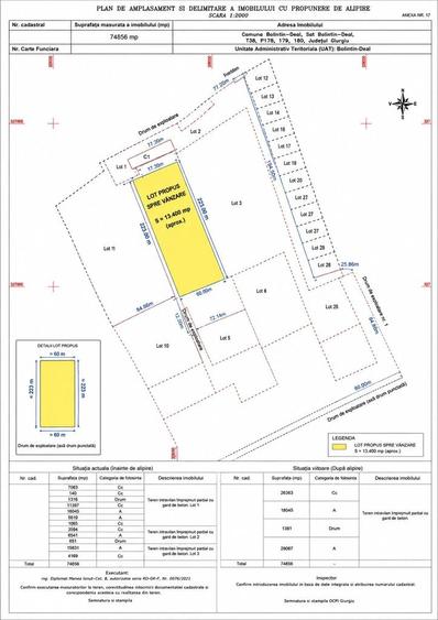Teren de 13400 mp, în Bolintin-Deal