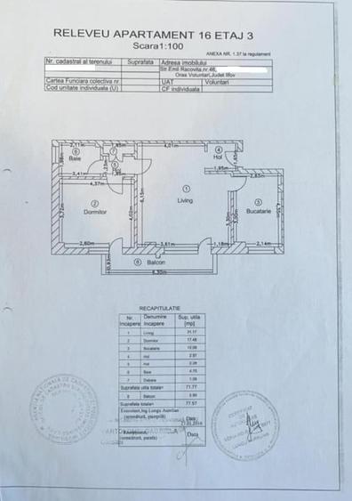 Apartament cu 2 camere semidecomandat, mobilat în Pipera