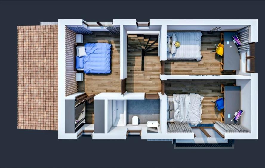Casă individuală cu 4 camere cu Teren 500 Mp în Miroslava