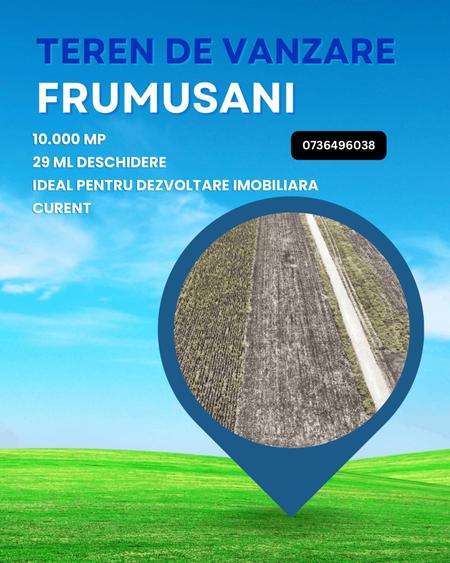 Teren Construcții intravilan de 10000 mp, în Frumușani