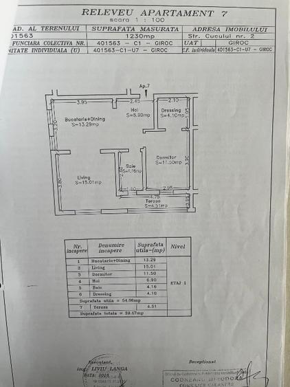 Apartament cu 2 camere decomandat, mobilat în Giroc