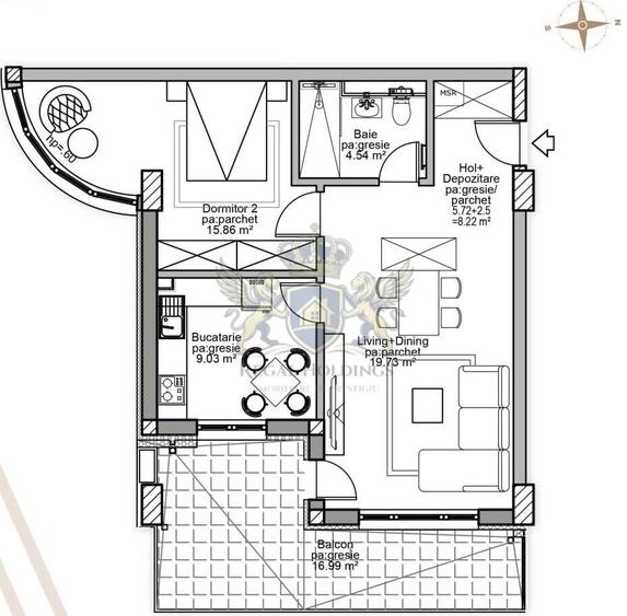 Apartament Modern,2 Camere 74 Mp,Terasa 17 Mp,Decomandat,Finalizat, Mall-Coresi - 5