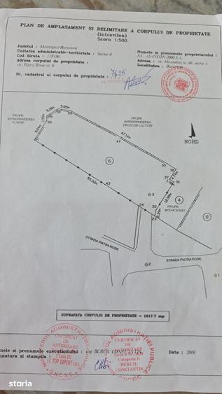 Teren de 1000 mp, în Militari