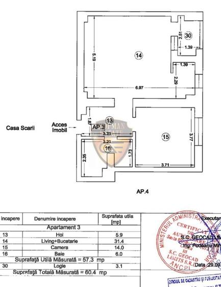 Apartament cu 2 camere decomandat în Tăbăcărie