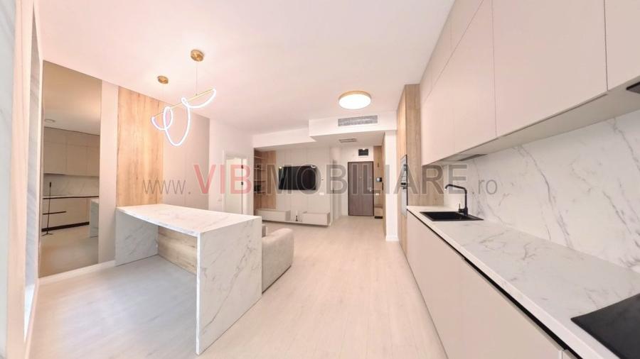 Apartament cu 2 camere semidecomandat, mobilat în Pipera