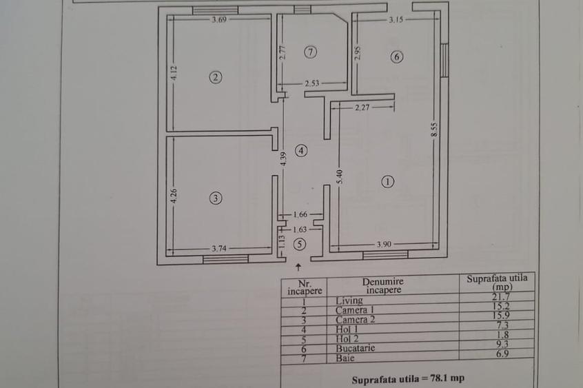 Casă individuală cu 7 camere cu Canalizare în Cumpăna