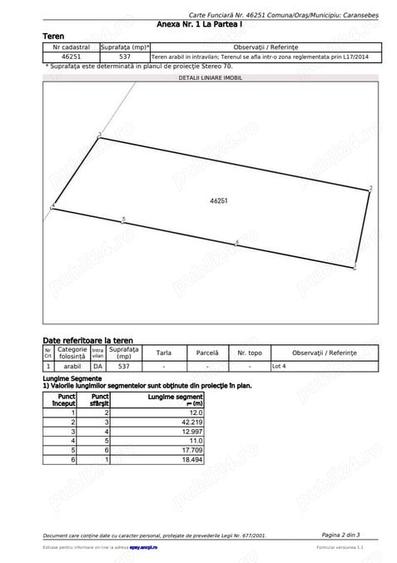 Teren de 679 mp, în Exterior Vest