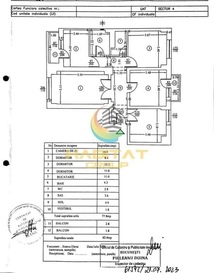 Apartament cu 4 camere decomandat în Olteniței