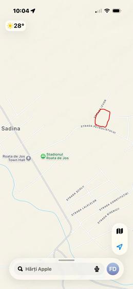 Teren de 3000 mp, în Roata de Jos
