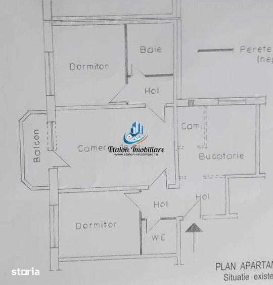 Apartament 3 camere semidecomandat, etaj 3/ LIFT/ Orion Darmanesti - 4