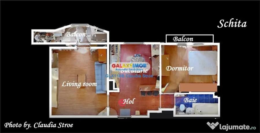 Apartament cu 2 camere decomandat în Eroii Revoluției