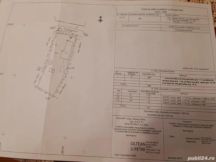 Casă cu 4 camere cu Teren 1000 Mp în Poienarii-Rali