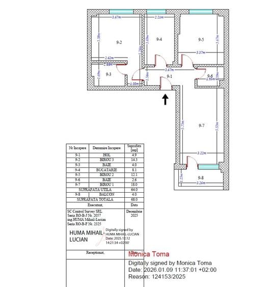 Apartament cu 3 camere decomandat în Berceni