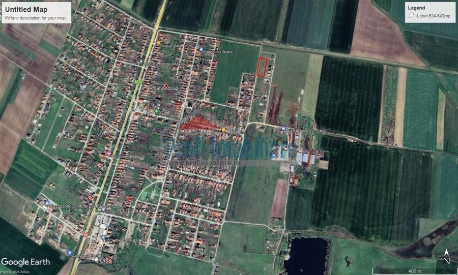 Teren Construcții intravilan de 542 mp, în Zimandcuz