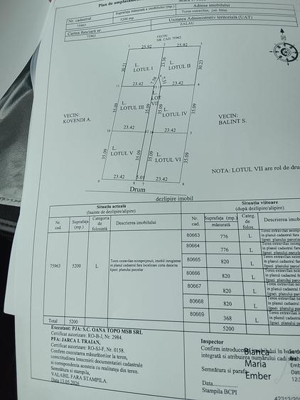 Teren de 800 mp, în Exterior Vest