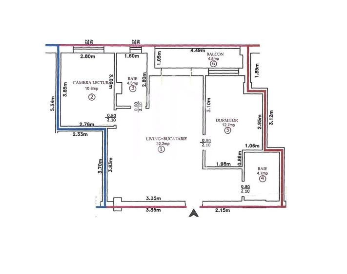 Apartament cu 3 camere în Țiglari