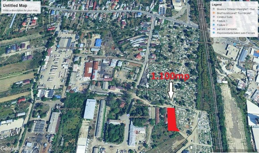 Teren Construcții intravilan de 1100 mp, în Vest
