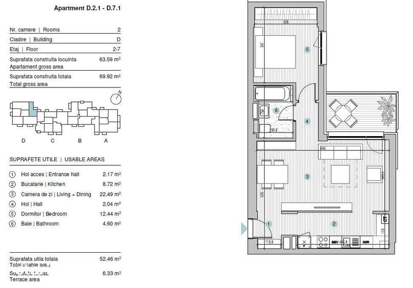 Apartament 2 camere | Finalizat | Casa Presei Libere - 14