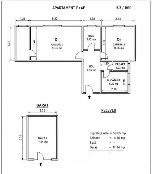 Apartament cu 2 camere decomandat în Păcurari