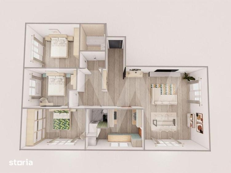 Apartament cu 4 camere în Central