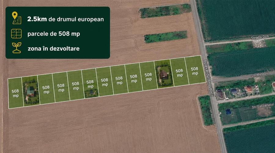 Teren intravilan de 508 mp, în Valea Lupului