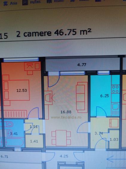 2 camere, posibilitate 3 camere vis-a-vis - 1