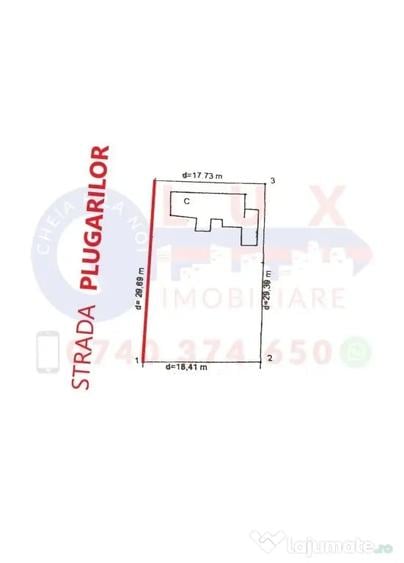 Casă cu 3 camere cu Teren 532 Mp în Păcii