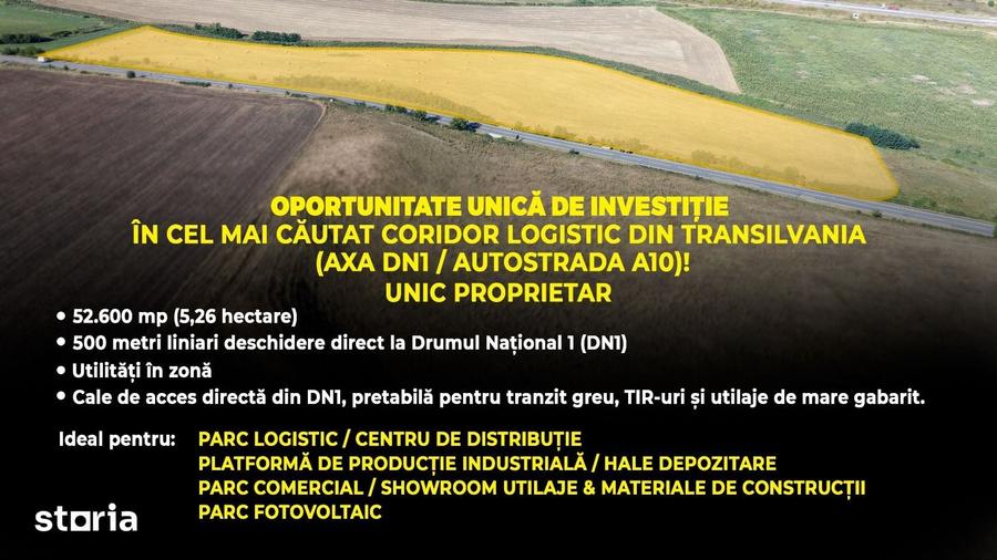 Teren de 52600 mp, în Unirea