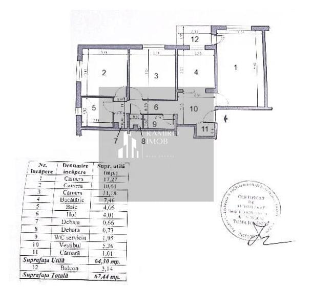 Apartament cu 3 camere decomandat în Apărătorii Patriei