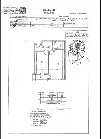 Apartament cu 2 camere decomandat în Central