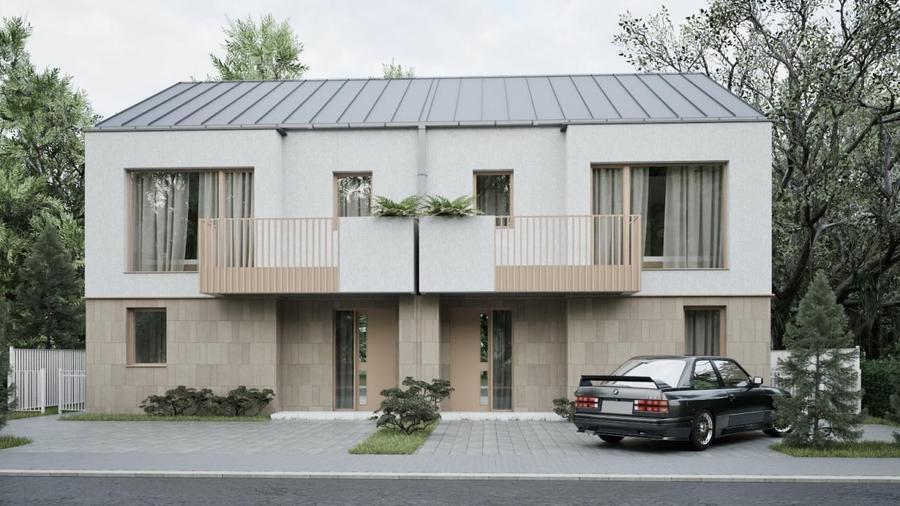Duplex cu 4 camere cu Canalizare în Popești