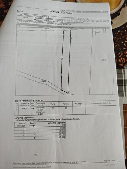 Teren de 2493 mp, în Ostroveni
