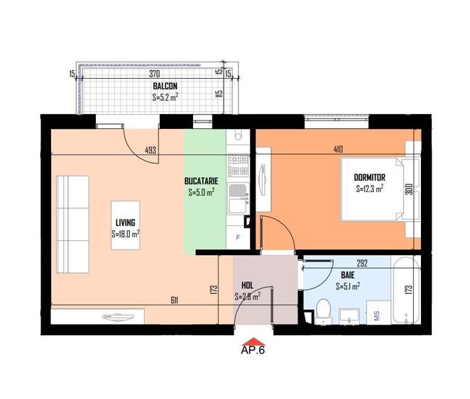 Apartament cu 2 camere în Central