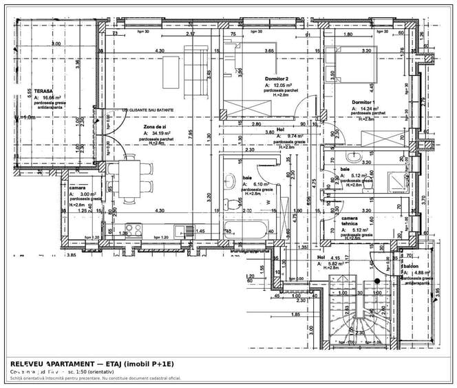 Apartament cu 3 camere în Corbeanca
