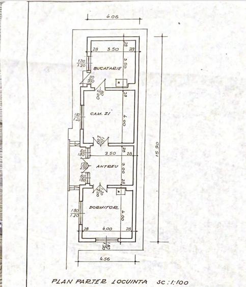 Casă cu 3 camere în CFR