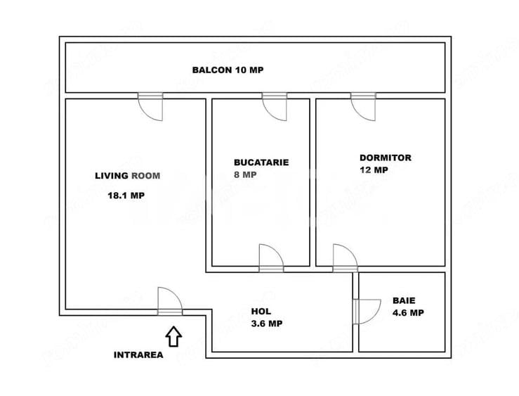 Apartament cu 2 camere decomandat în Central