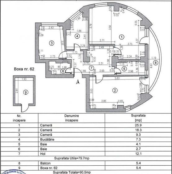 Apartament cu 4 camere decomandat în Victoriei