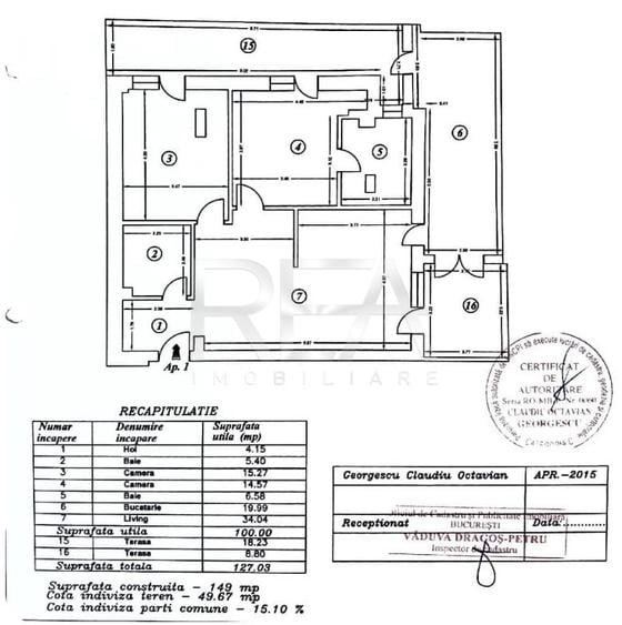 Apartament cu 3 camere semidecomandat, mobilat în Aviației