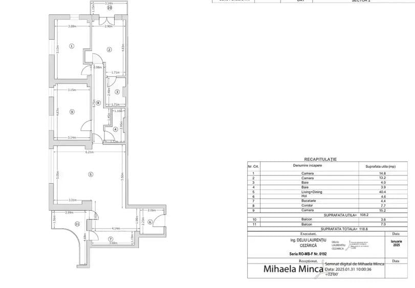 Apartament 4 Camere, 2 Bai, 2 Balcoane, in elegantul Cartier Armenesc - 13