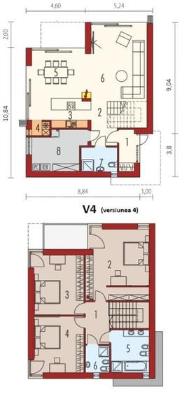 Casă individuală cu 4 camere cu Piscina în Sud-Est