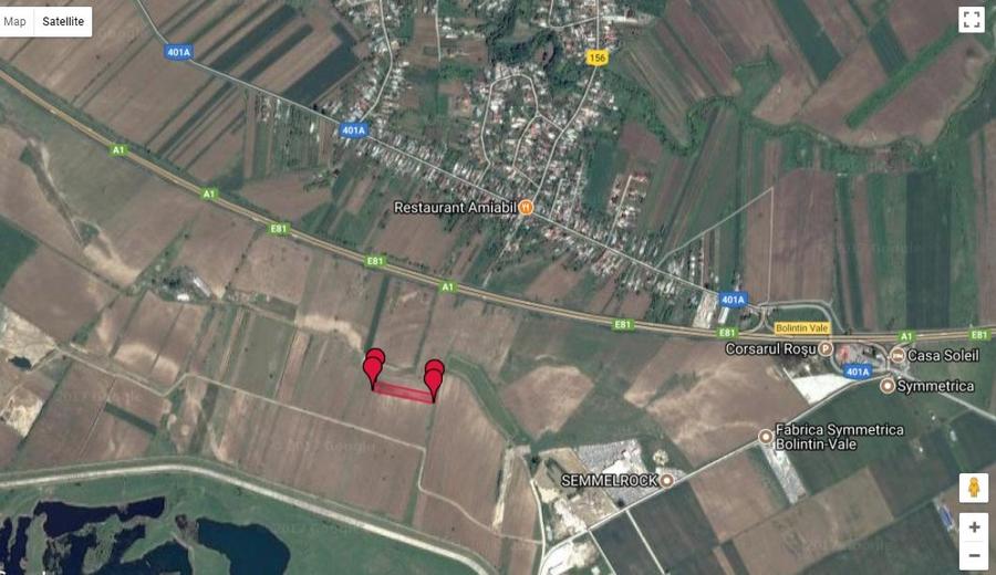 Teren agricol intravilan de 6000 mp, în Bolintin-Vale