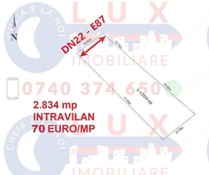 Teren de 2834 mp, în Babadag
