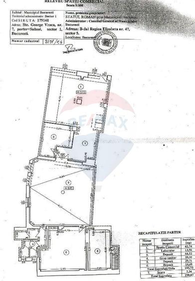 Spațiu comercial, de 362.45 mp, în Cișmigiu